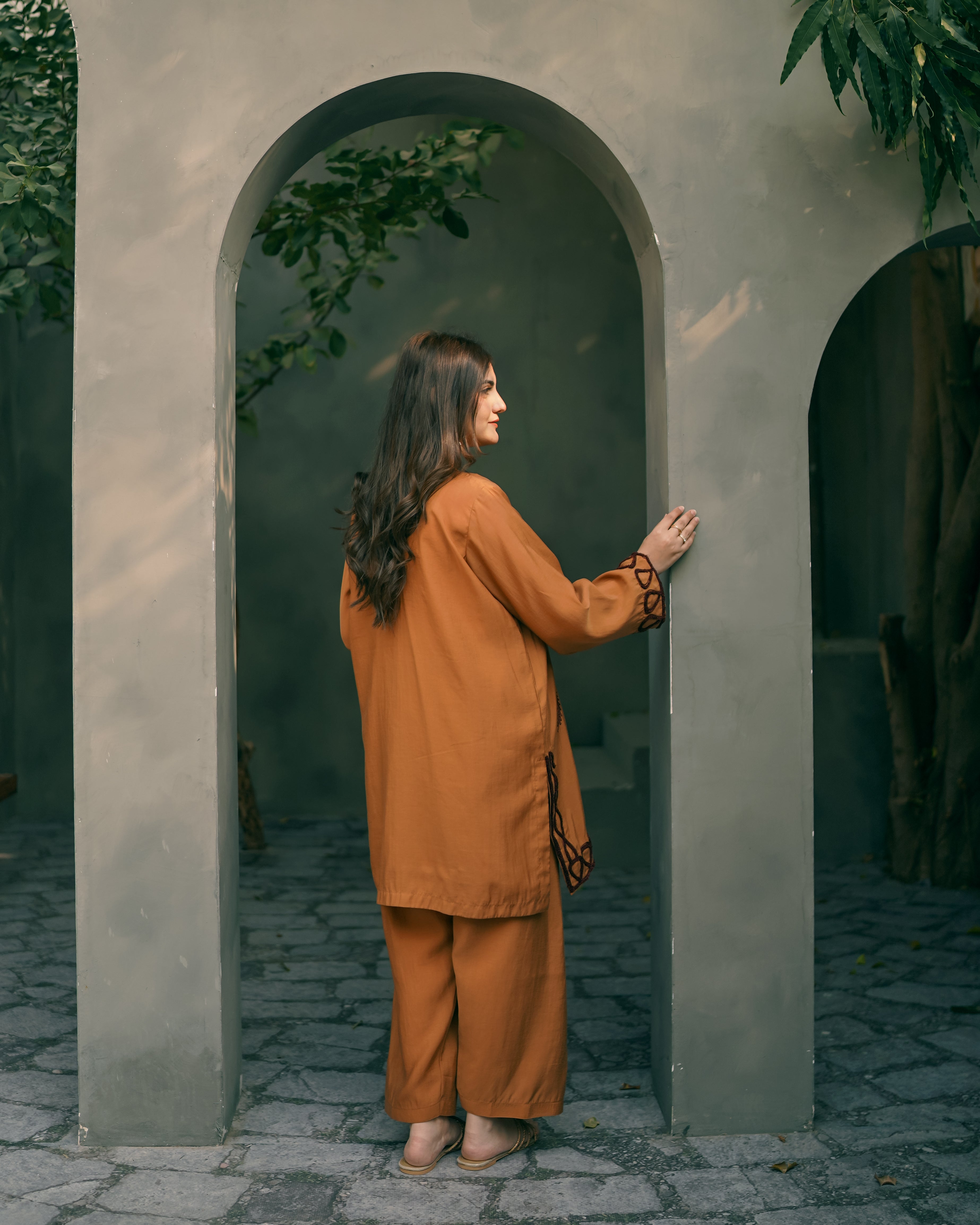 2 PIECE- Embroidered Tropical